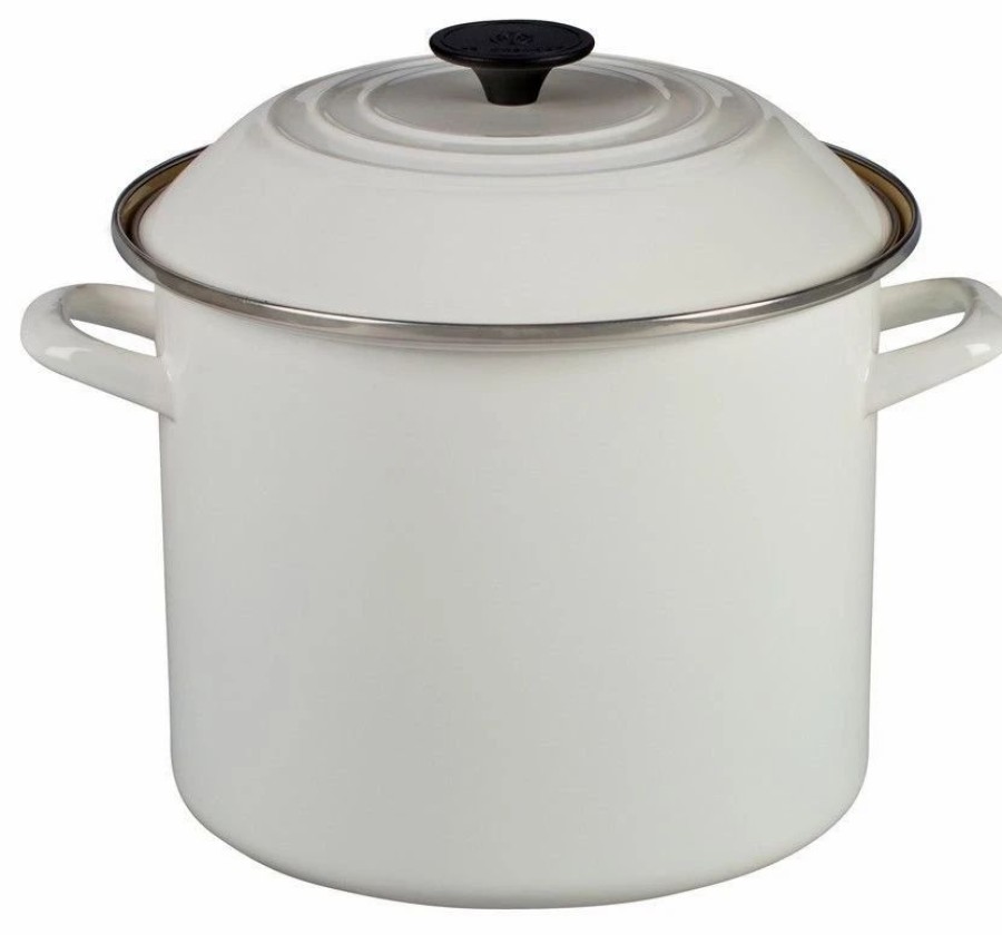 Stock Pots * | Le Creuset 10 Qt. Stock Pot | White