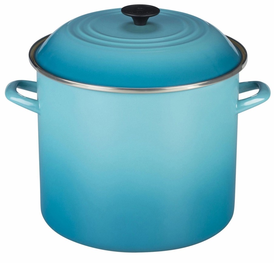 Stock Pots * | Le Creuset 16 Qt. Stock Pot | Caribbean Blue