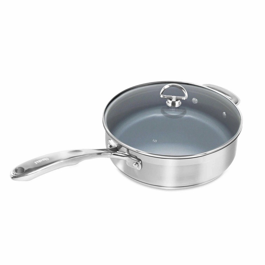 Saute Pans & Casserole Pans * | Chantal Induction 21 Steel Ceramic-Coated Saute Skillet & Lid 5 Quarts