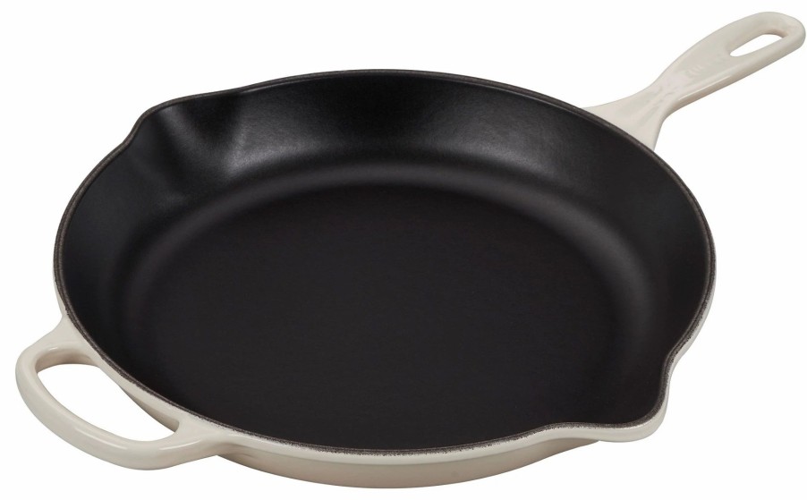 Skillets & Fry Pans * | Le Creuset 11.75 Signature Enameled Cast Iron Skillet | Meringue White