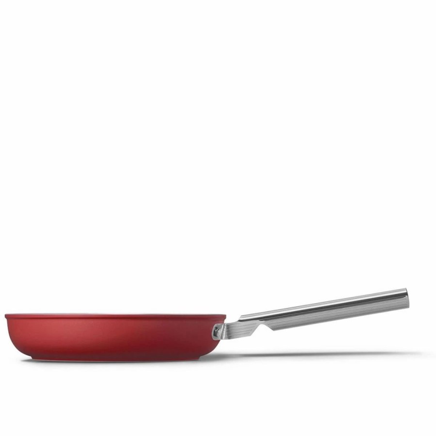 Skillets & Fry Pans * | Smeg 9.5 Nonstick Fry Pan | Red