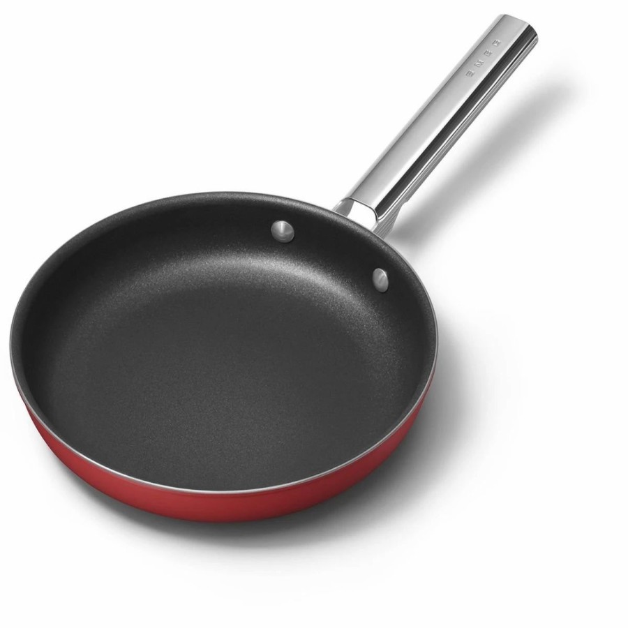 Skillets & Fry Pans * | Smeg 9.5 Nonstick Fry Pan | Red