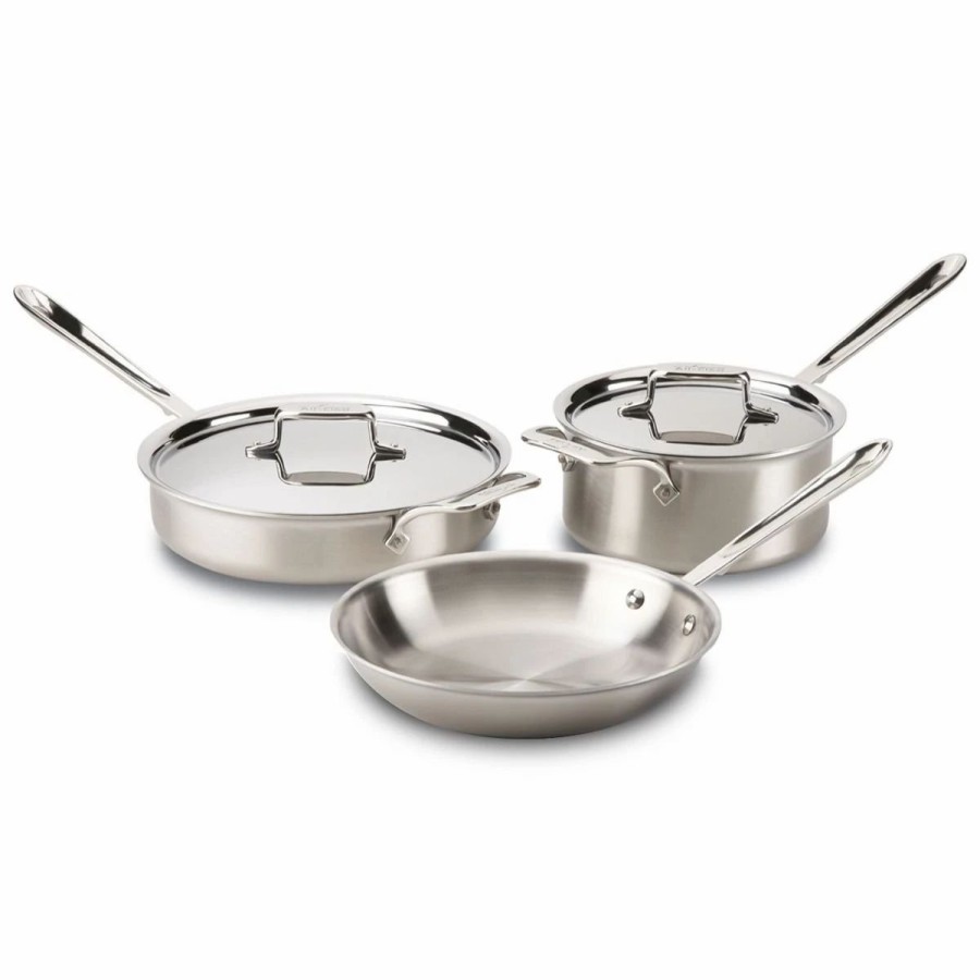 Saute Pans & Casserole Pans * | All-Clad D5 Brushed Stainless Steel Cookware Set | 5-Piece