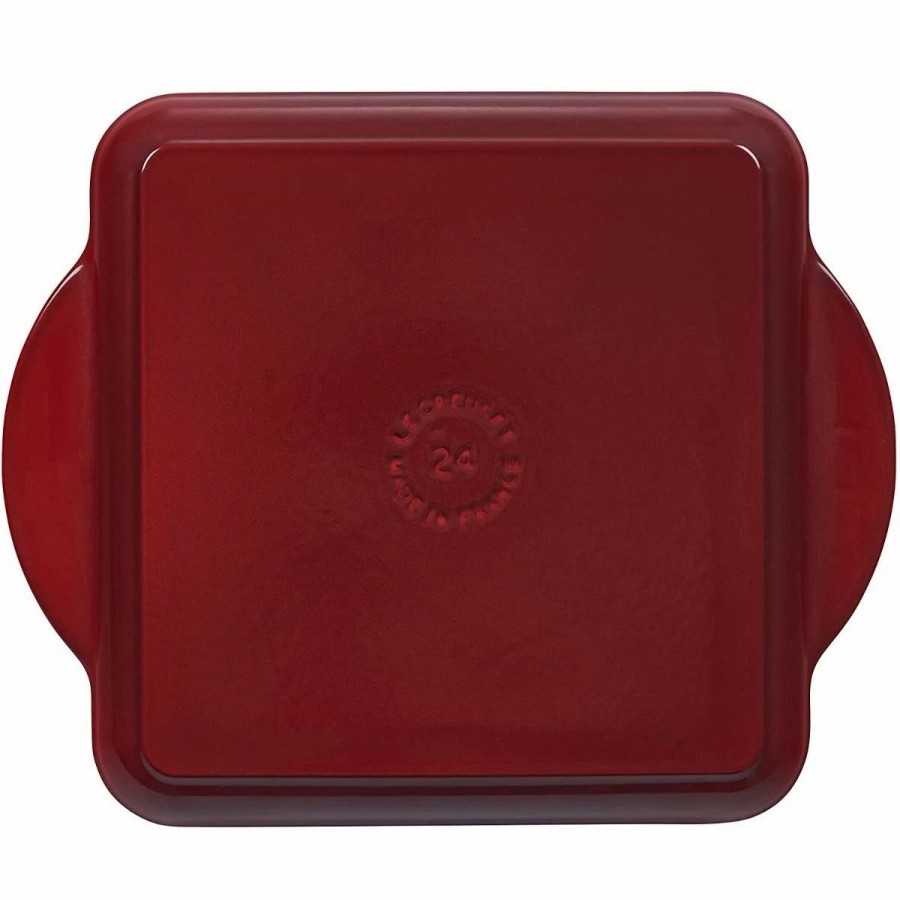 Skillets & Fry Pans * | Le Creuset 9.5 Square Signature Enameled Cast Iron Griddle Pan | Cerise/Cherry Red