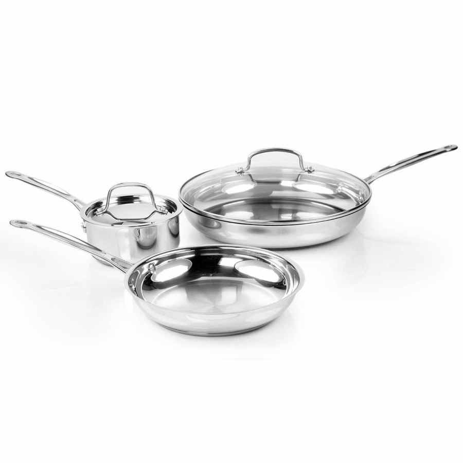 Skillets & Fry Pans * | Cuisinart Chef'S Classic Stainless Steel Cookware Set | 5-Piece