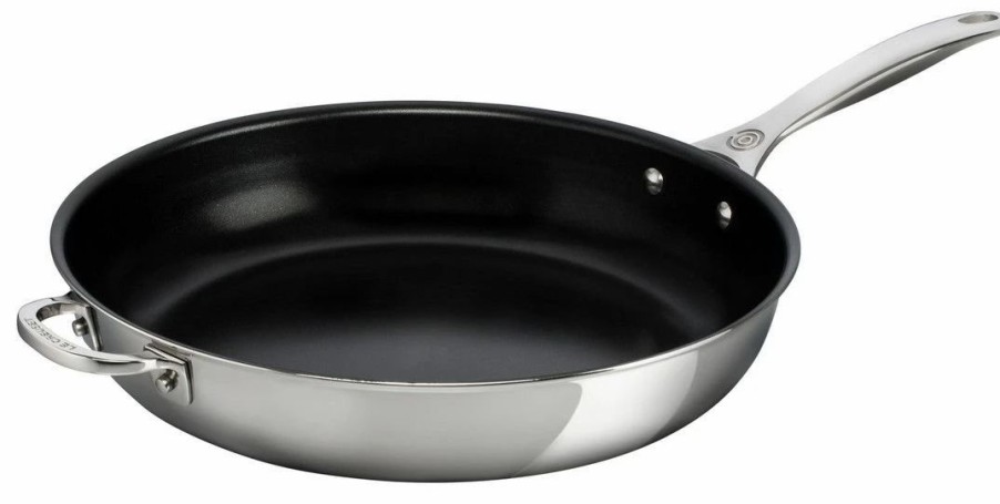 Skillets & Fry Pans * | Le Creuset 12.5 Nonstick Deep Fry Pan | Stainless Steel