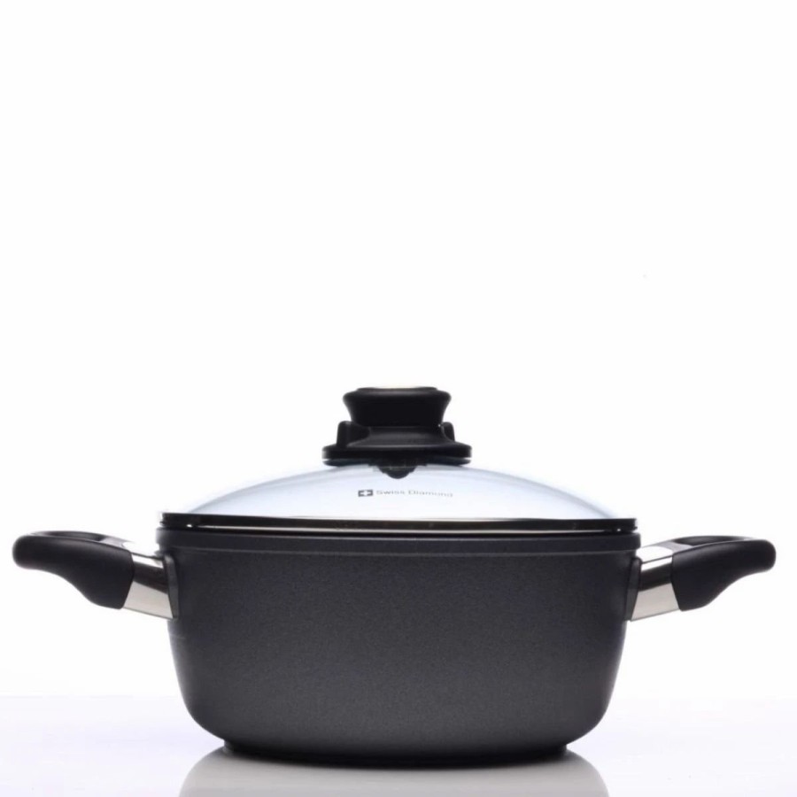 Stock Pots * | Swiss Diamond | Hd Casserole With Lid 9.5 (3.2 Qt.)