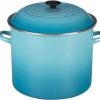 Stock Pots * | Le Creuset 6 Qt. Stock Pot | Caribbean Blue