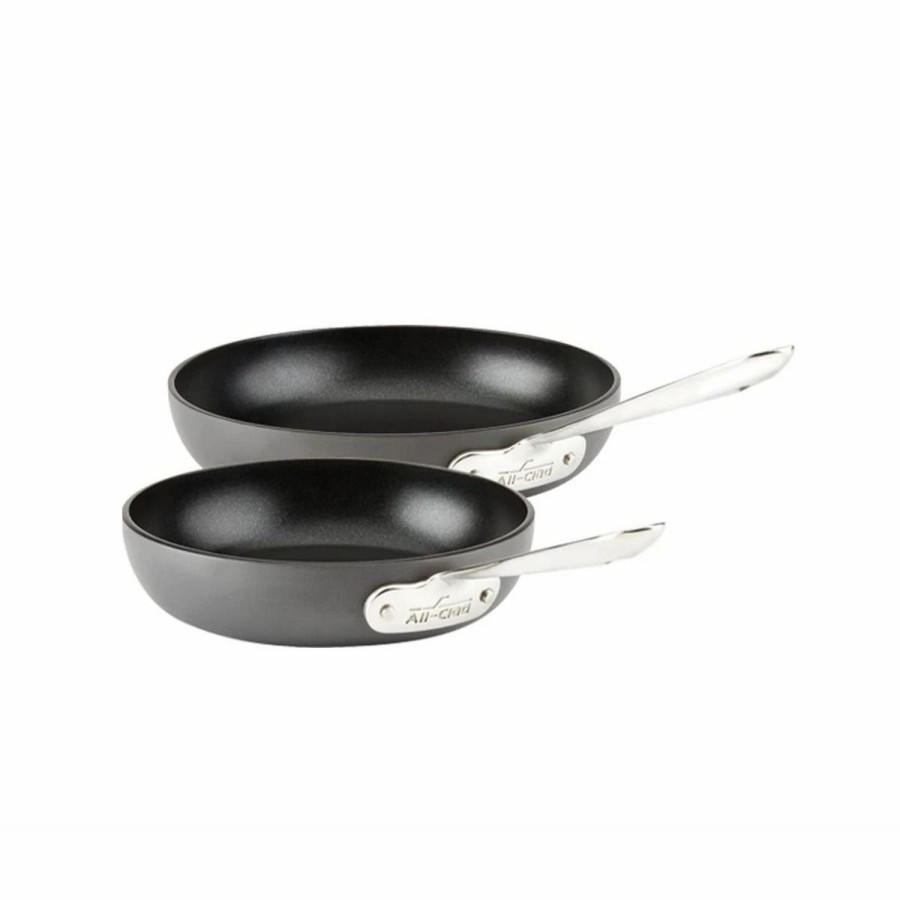 Skillets & Fry Pans * | All-Clad Ha1 Hard Anodized Nonstick Fry Pan Set | 2-Piece