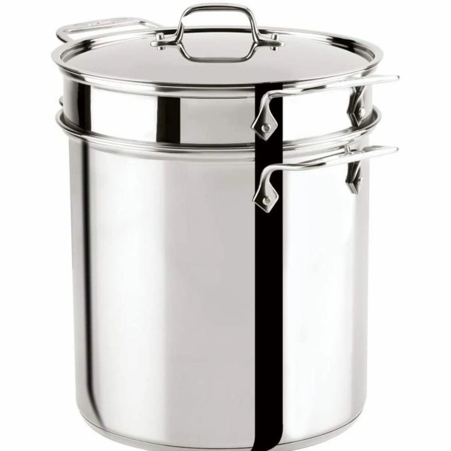 Stock Pots * | All-Clad Stainless Steel Multicooker Set | 12 Qt.