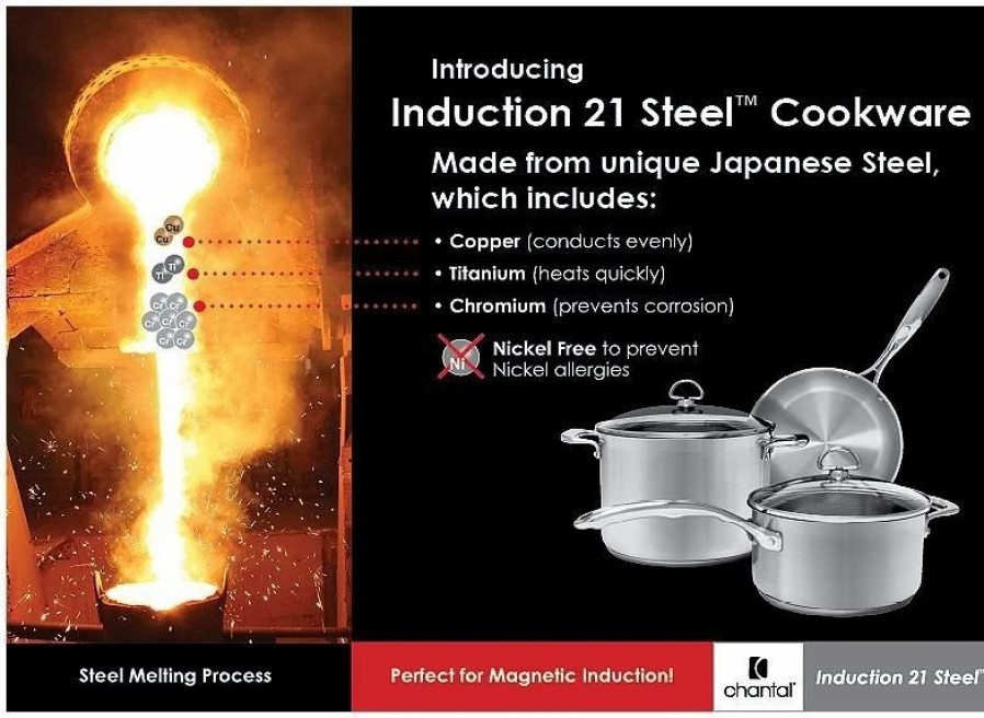 Skillets & Fry Pans * | Chantal 21 Steel Induction Ceramic Frying Pan 8