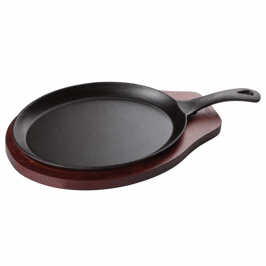 Skillets & Fry Pans * | Winco Cast Iron 2-Piece Fajita Server Set