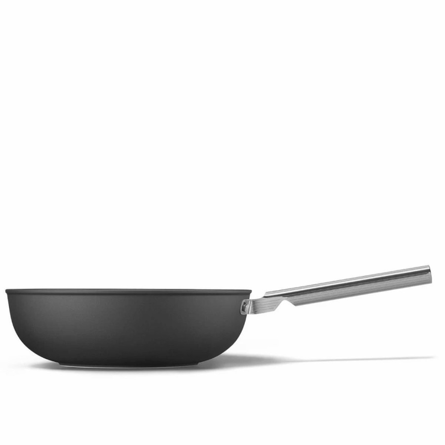 Skillets & Fry Pans * | Smeg 12 Nonstick Wok | Black