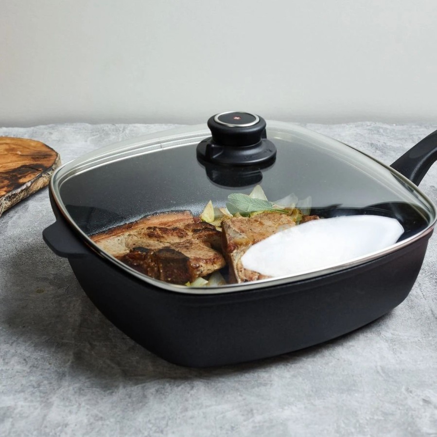 Saute Pans & Casserole Pans * | Swiss Diamond | Hd Square Saute Pan With Lid 11 X 11 (5.3 Qt.)