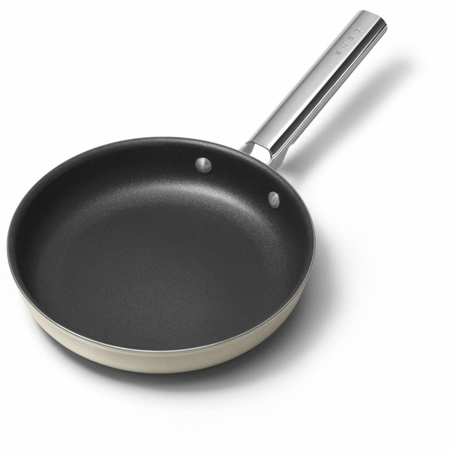 Skillets & Fry Pans * | Smeg 9.5 Nonstick Fry Pan | Cream