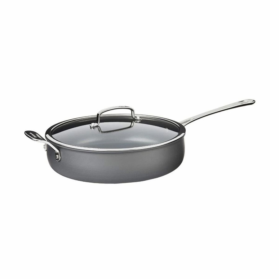 Saute Pans & Casserole Pans * | Cuisinart Contour Hard Anodized Saute Pan With Helper Handle & Cover | 5 Qt.