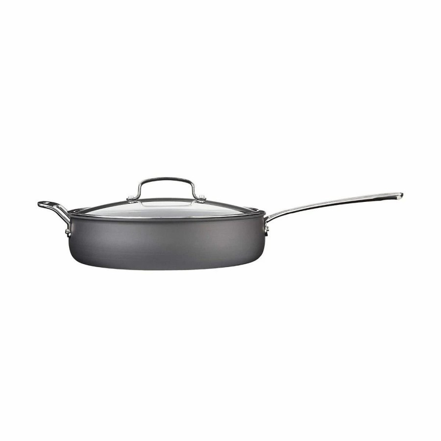 Saute Pans & Casserole Pans * | Cuisinart Contour Hard Anodized Saute Pan With Helper Handle & Cover | 5 Qt.