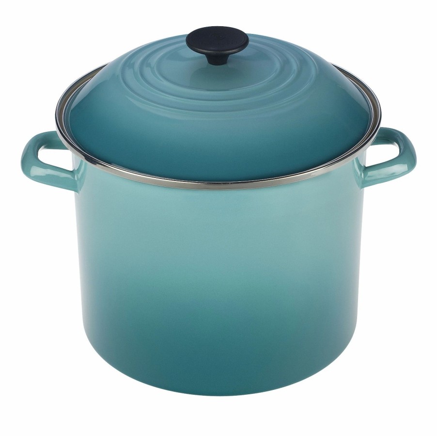 Stock Pots * | Le Creuset 8 Qt. Stock Pot | Caribbean Blue