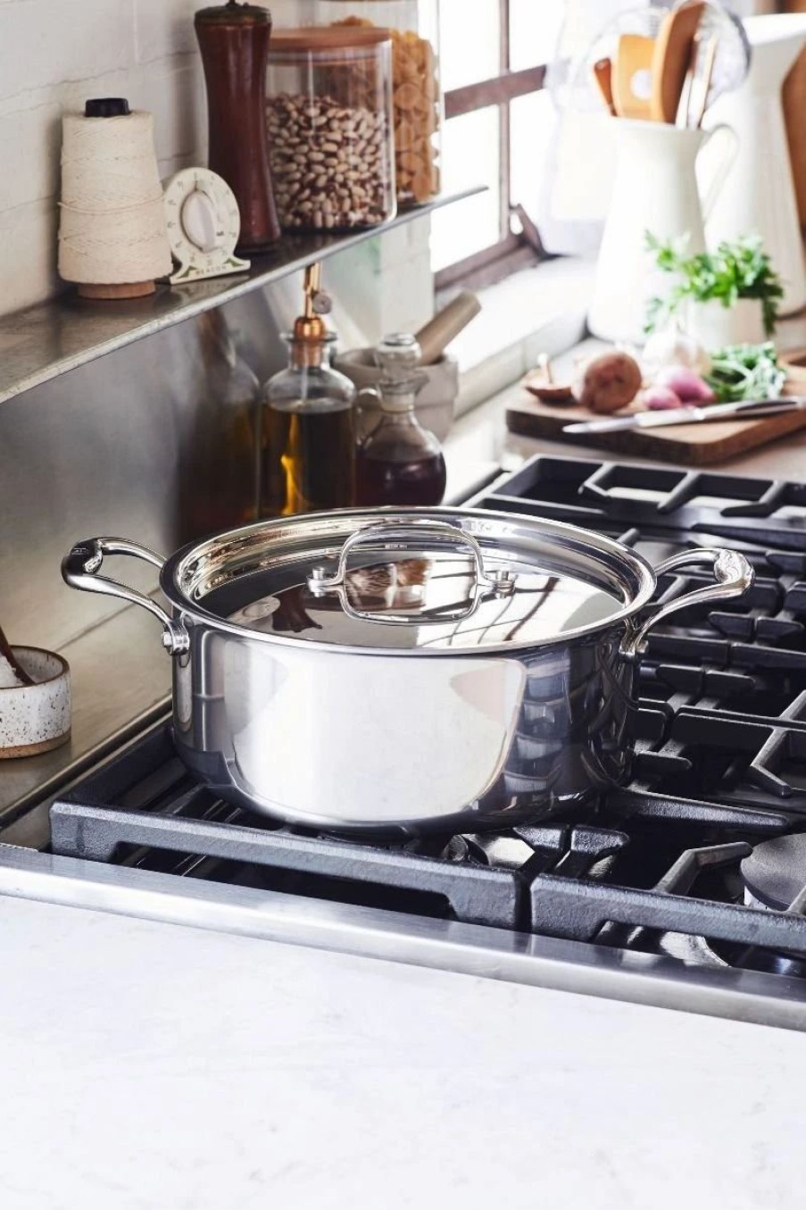 Stock Pots * | Heritage Steel Cookware Stainless Steel Rondeau With Lid | 6 Qt.