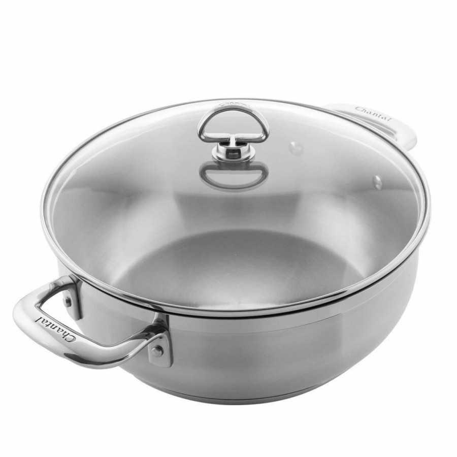 Saute Pans & Casserole Pans * | Chantal Induction 21 Chef'S Pan + Glass Lid | 5 Qt.