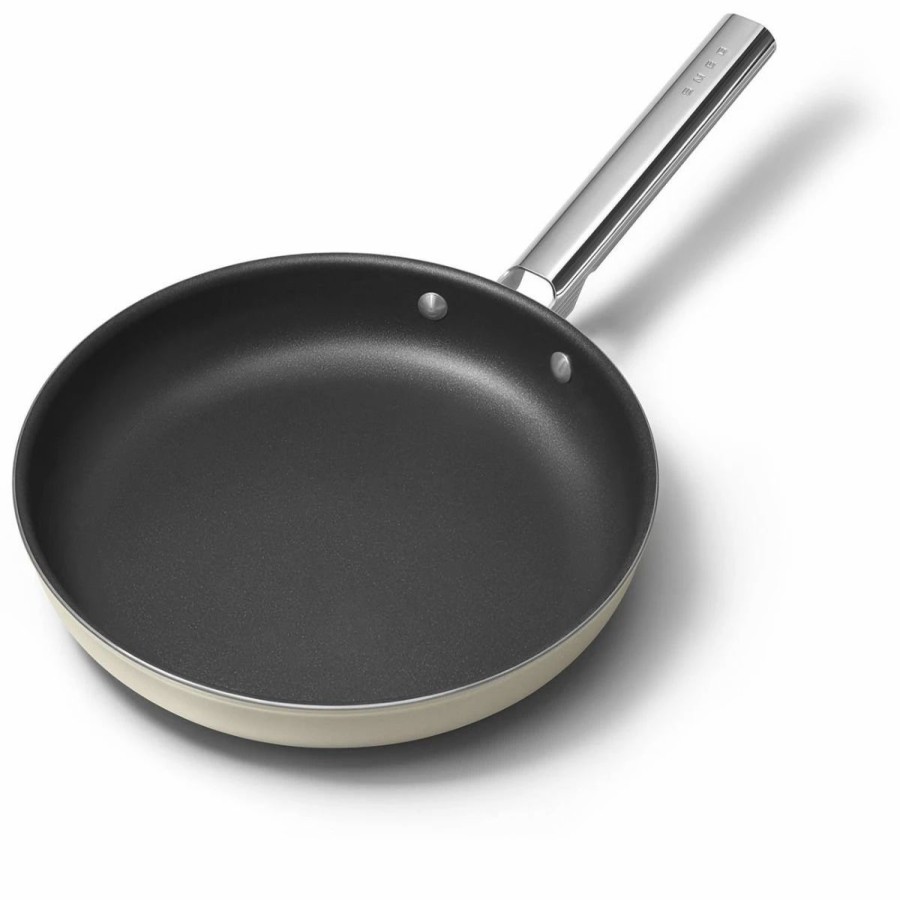 Skillets & Fry Pans * | Smeg 11 Nonstick Fry Pan | Cream