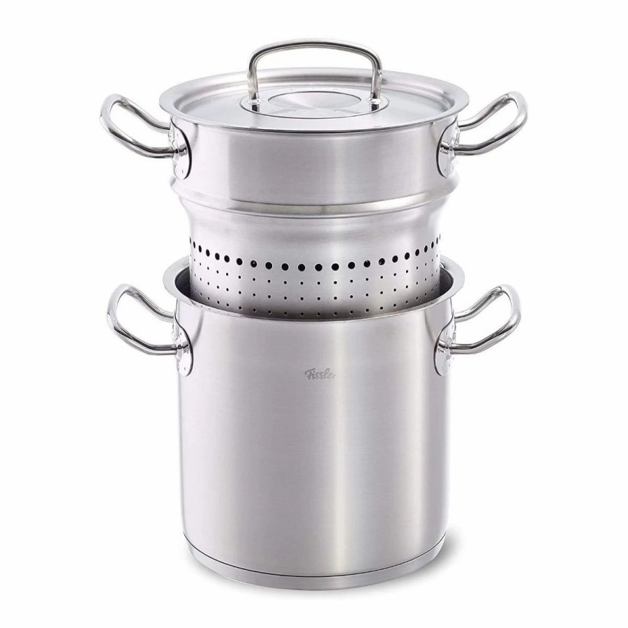 Stock Pots * | Fissler Original-Profi Collection Stainless Steel Multipot With Steamer Insert + Lid | 6.3 Qt.