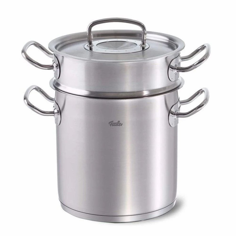 Stock Pots * | Fissler Original-Profi Collection Stainless Steel Multipot With Steamer Insert + Lid | 6.3 Qt.