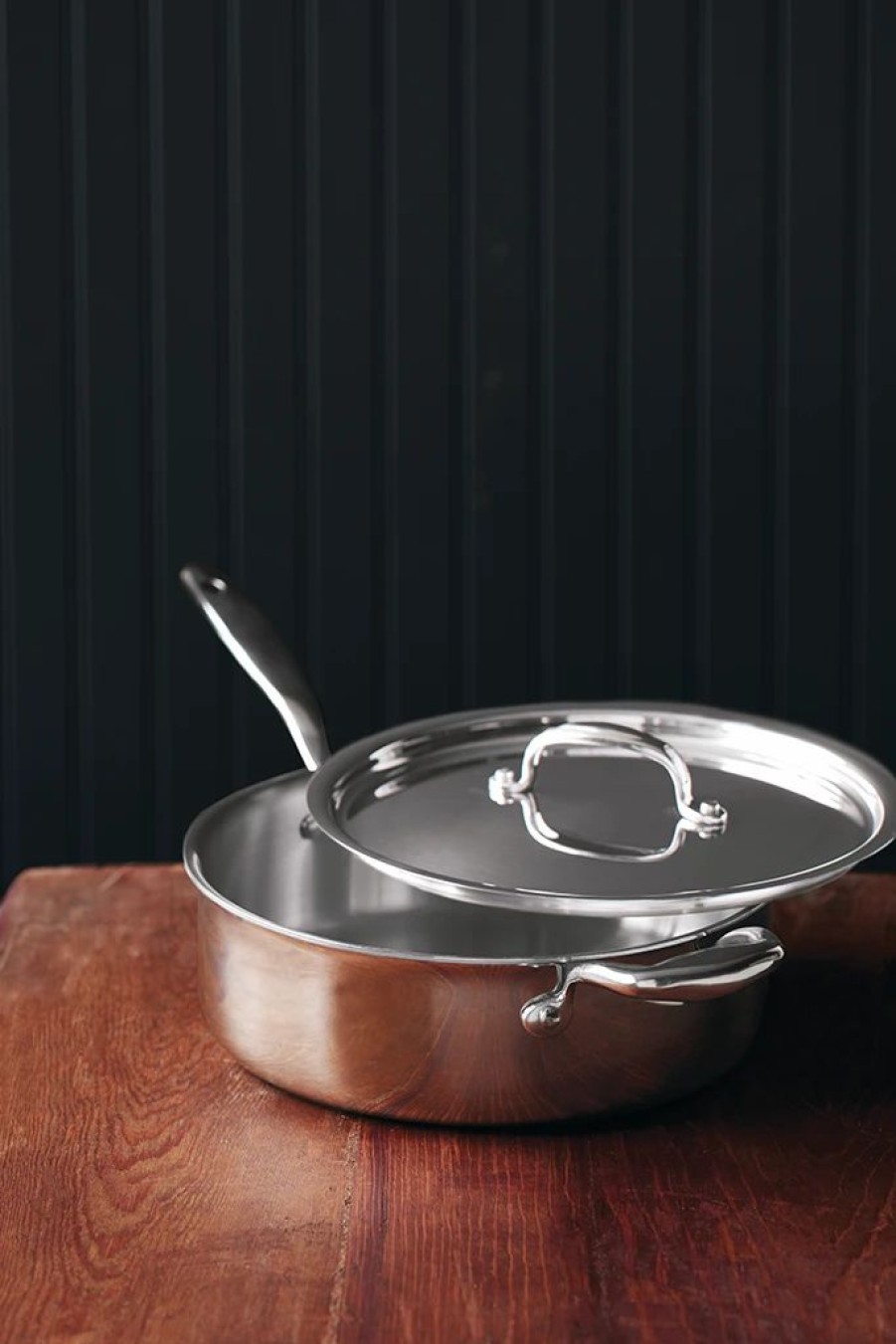 Saute Pans & Casserole Pans * | Heritage Steel Cookware Stainless Steel Deep Saute Pan With Cover | 4 Qt.