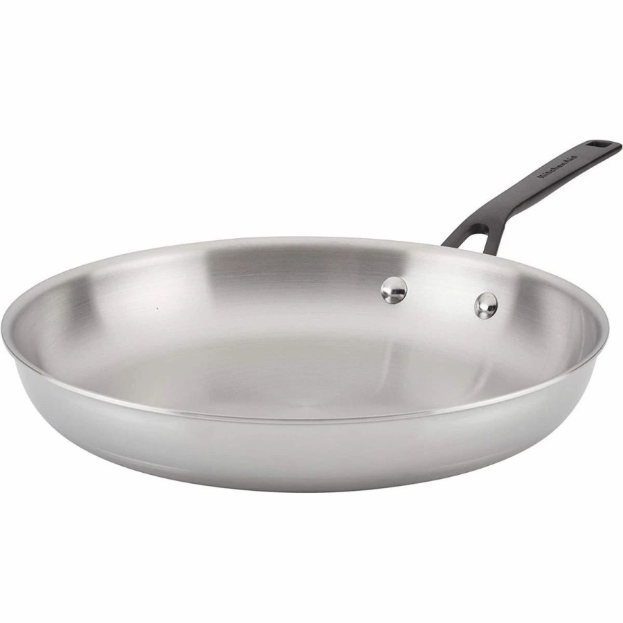 Skillets & Fry Pans * | Kitchenaid Non-Electrics Kitchenaid Stainless Steel 5-Ply Fry Pan | 12.25