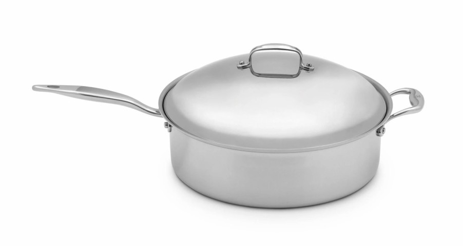 Saute Pans & Casserole Pans * | Heritage Steel Cookware Stainless Steel Family Saute Pan With Lid | 8 Qt.