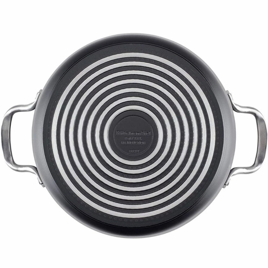 Stock Pots * | Kitchenaid Non-Electrics Kitchenaid Nonstick Hard Anodized Induction Stockpot With Lid | 8 Qt.