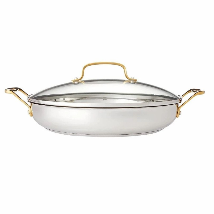 Saute Pans & Casserole Pans * | Cuisinart Mineral Stainless Steel Everyday Pan With Cover | 12