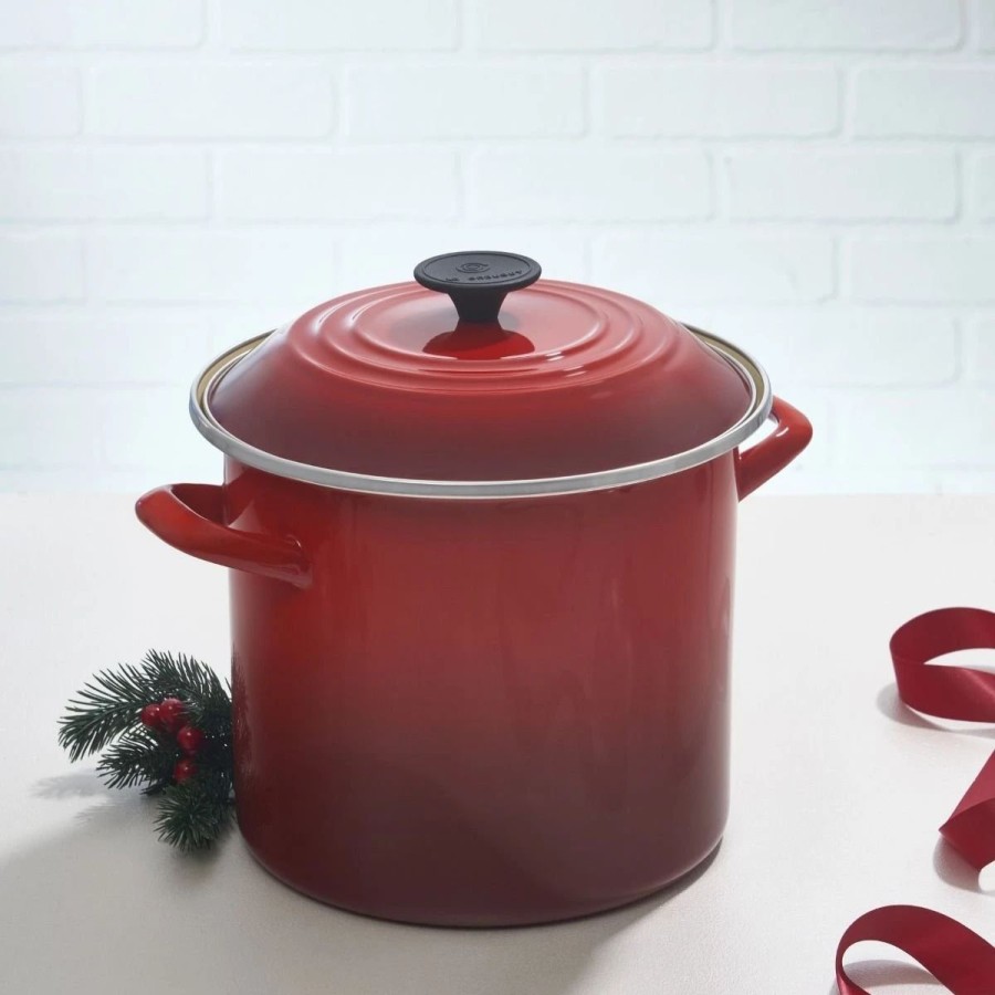 Stock Pots * | Le Creuset 8 Qt. Stock Pot | Cerise/Cherry Red