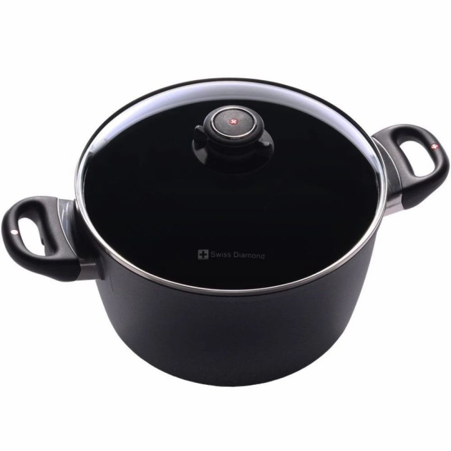 Stock Pots * | Swiss Diamond | Hd Soup Pot With Lid 9.5 (5.5 Qt.)