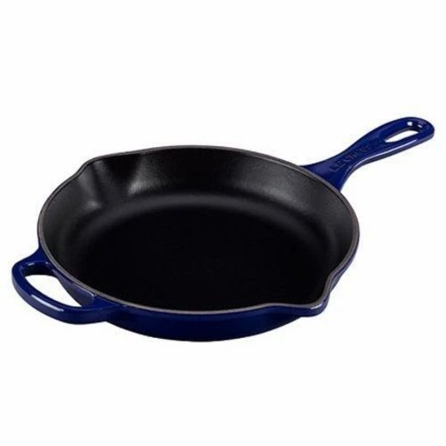 Skillets & Fry Pans * | Le Creuset 10.25 Signature Enameled Cast Iron Skillet | Indigo Blue