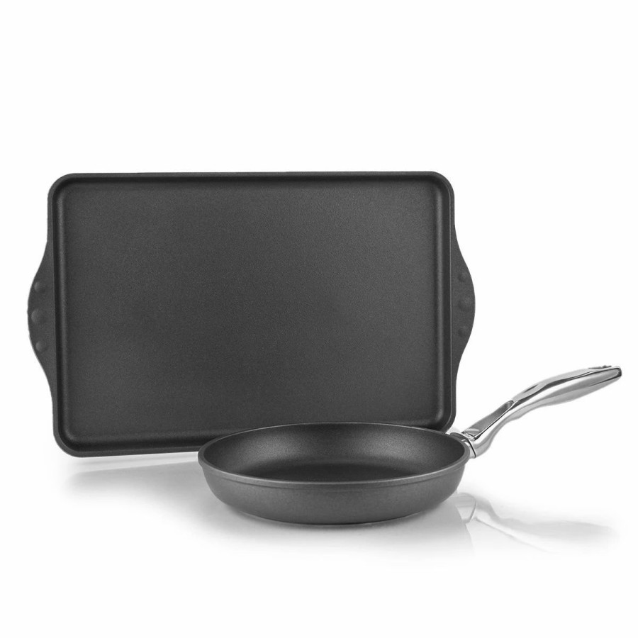 Skillets & Fry Pans * | Swiss Diamond Hd 9.5 Fry Pan With Griddle Set