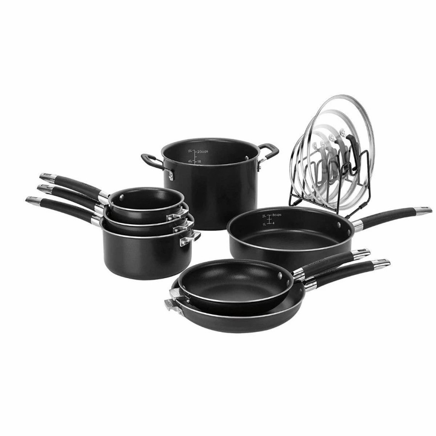 Saute Pans & Casserole Pans * | Cuisinart Smartnest Non-Stick Aluminum Cookware Set | 12-Piece