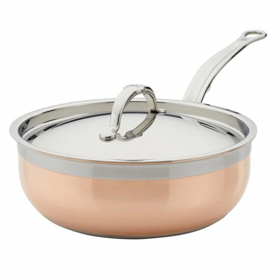 Saute Pans & Casserole Pans * | Hestan Copperbond Induction Cookware 3.5 Qt Covered Essential Pan