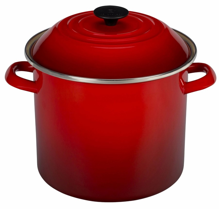 Stock Pots * | Le Creuset 16 Qt. Stock Pot | Cerise/Cherry Red