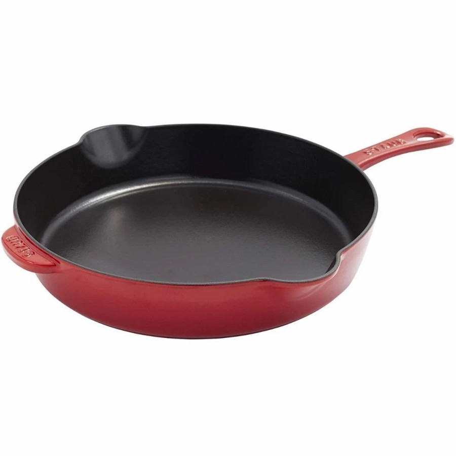 Skillets & Fry Pans * | Staub 11" Traditional Deep Skillet | Cherry Red