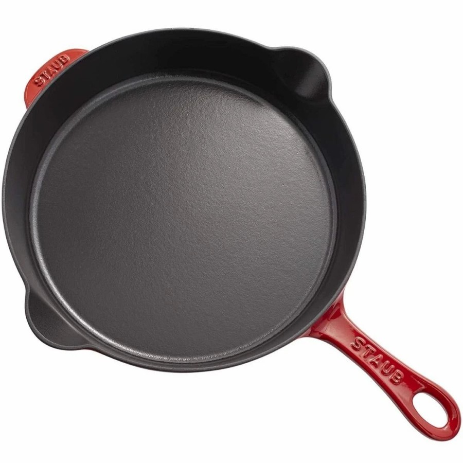 Skillets & Fry Pans * | Staub 11" Traditional Deep Skillet | Cherry Red