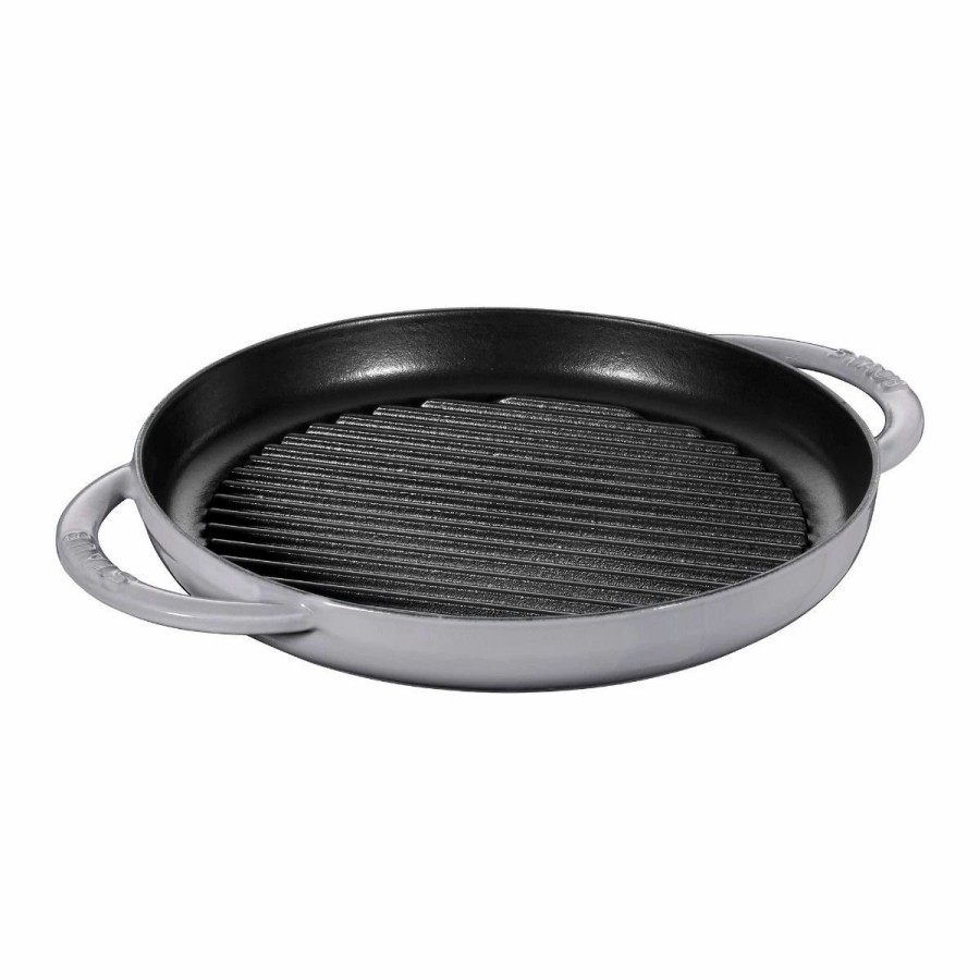 Skillets & Fry Pans * | Staub 10 Cast Iron Pure Grill Pan | Graphite Grey