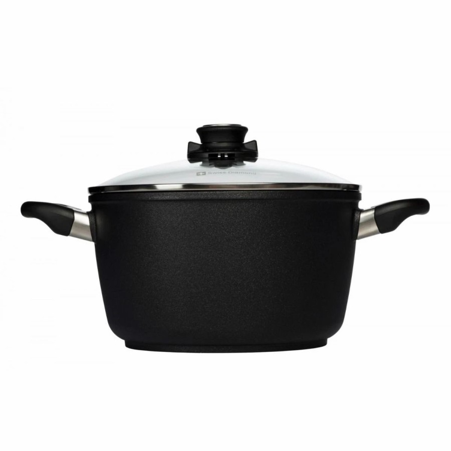 Stock Pots * | Swiss Diamond | Xd Soup Pot With Lid 9.5 (5.5 Quart)