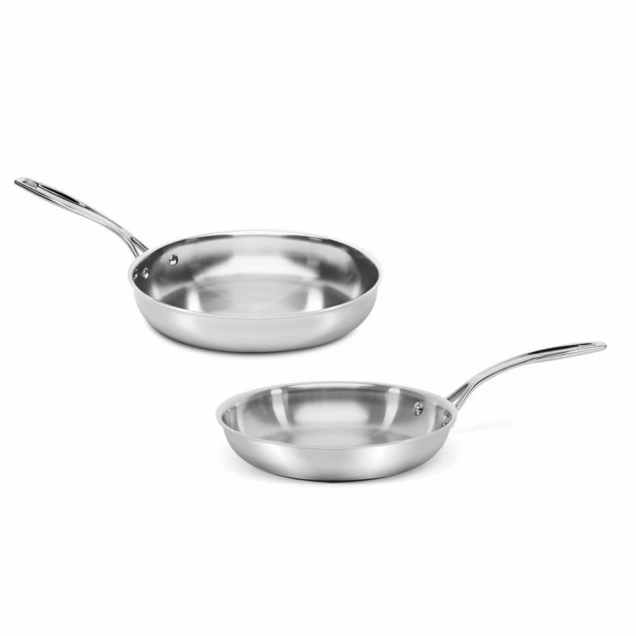 Skillets & Fry Pans * | Cuisinart Custom-Clad 5-Ply Stainless Steel Fry Pan Set | 2-Piece (9 & 11 )