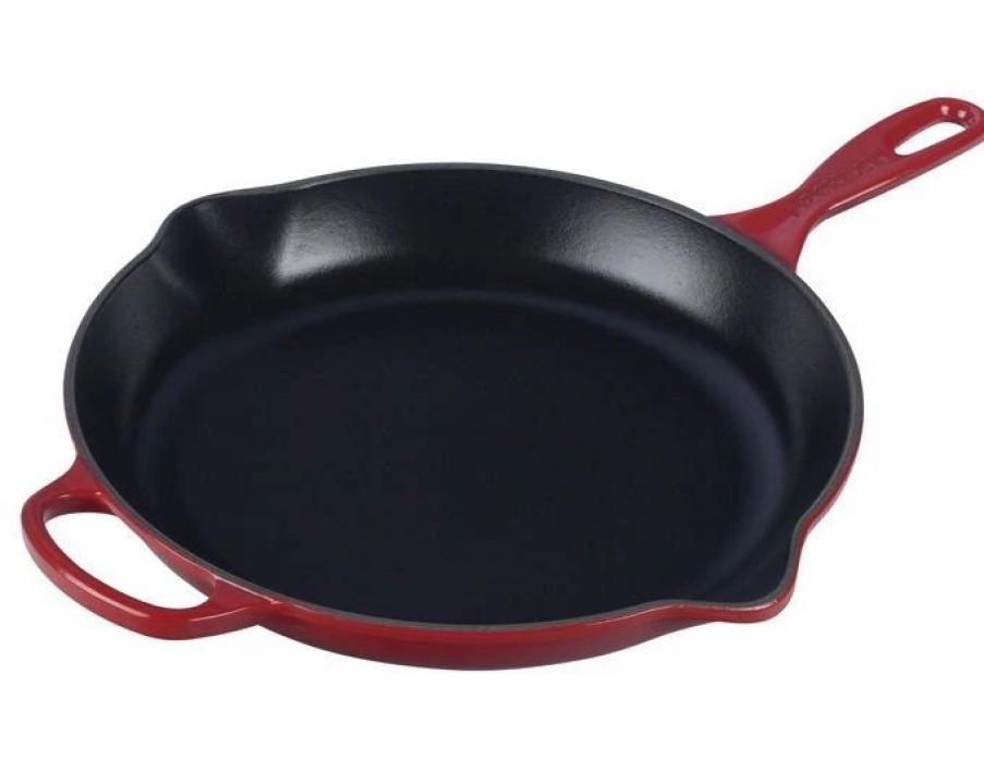 Skillets & Fry Pans * | Le Creuset 11.75 Signature Enameled Cast Iron Skillet | Cerise/Cherry Red