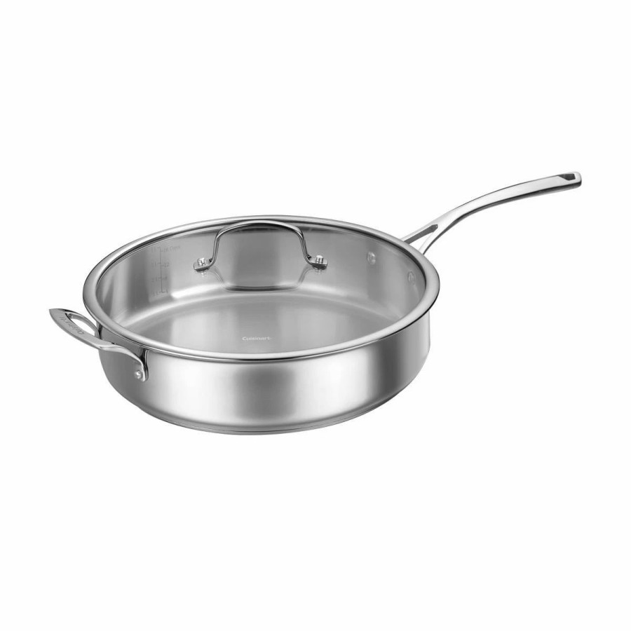 Saute Pans & Casserole Pans * | Cuisinart Forever Stainless Saute Pan With Helper Handle & Cover | 5.5 Qt.