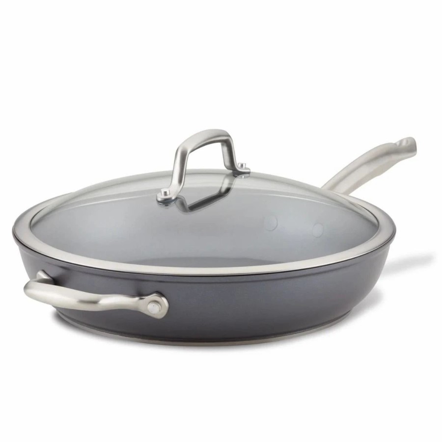 Skillets & Fry Pans * | Anolon Cookware Anolon Accolade 12 Covered Deep Skillet