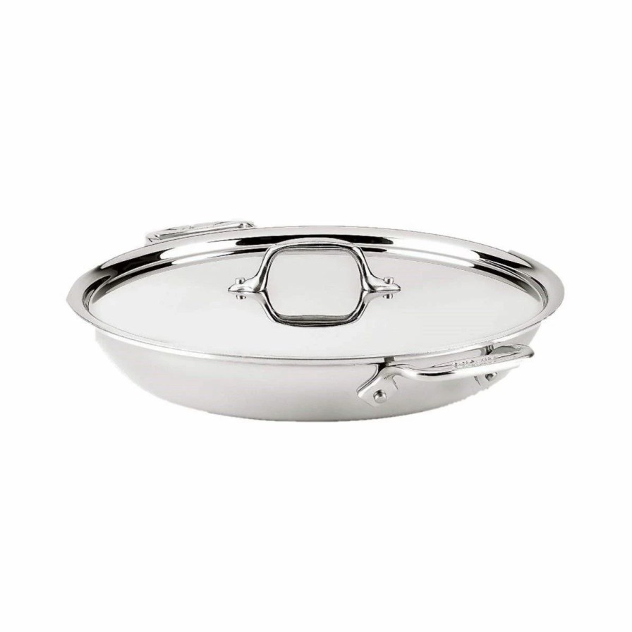 Saute Pans & Casserole Pans * | All-Clad D3 Stainless 3-Quart Universal Pan With Lid