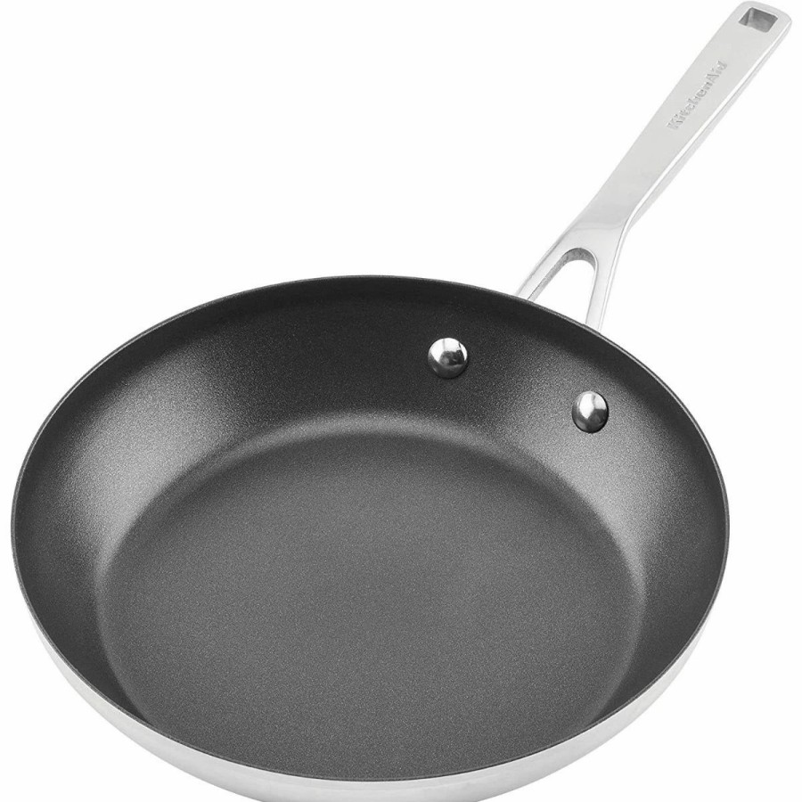 Skillets & Fry Pans * | Kitchenaid Non-Electrics Kitchenaid Stainless Steel 3-Ply Base Fry Pan | 9.5